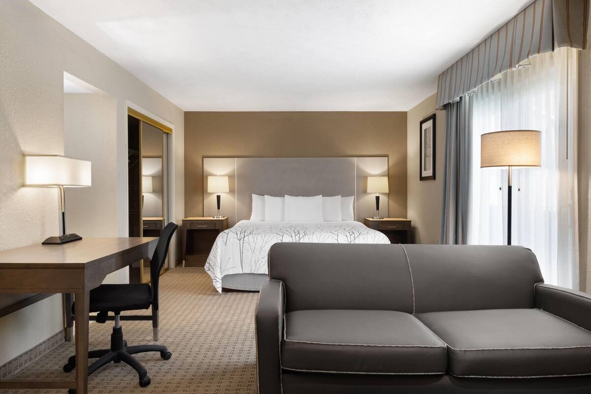 Studio Suite, 1 King Bed with Sofa bed, Non Smoking | Premium bedding, desk, laptop workspace, iron/ironing board