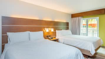 Hypo-allergenic bedding available, in-room safe, desk, laptop workspace
