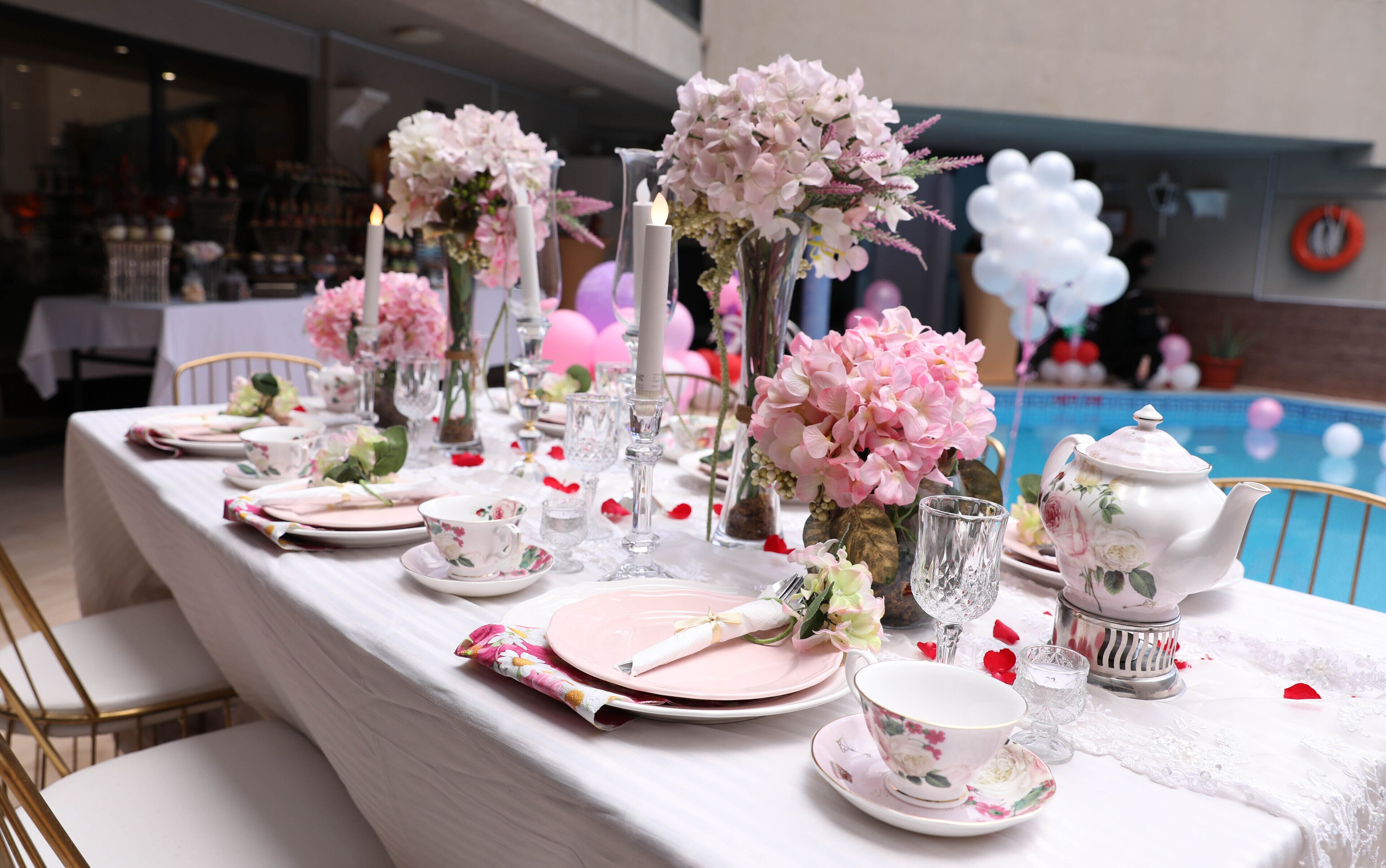outdoor banquet area