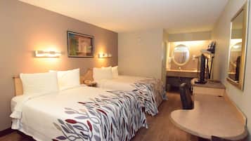 Deluxe Room, 2 Double Beds (Smoke Free) | In-room safe, desk, blackout drapes, free cribs/infant beds