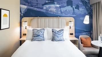 1 bedroom, desk, blackout drapes, iron/ironing board