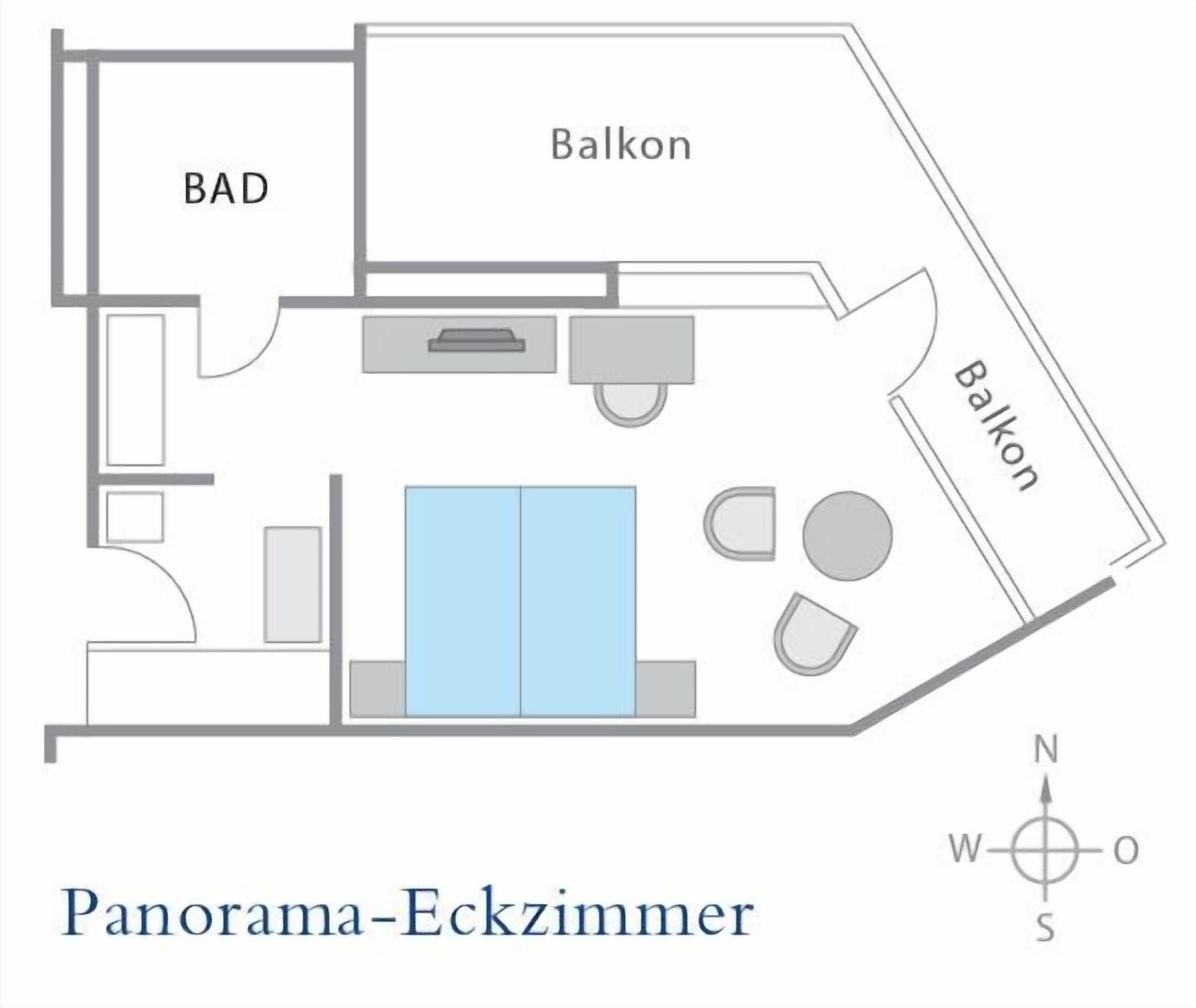 superior room, sea view, corner | floor plan