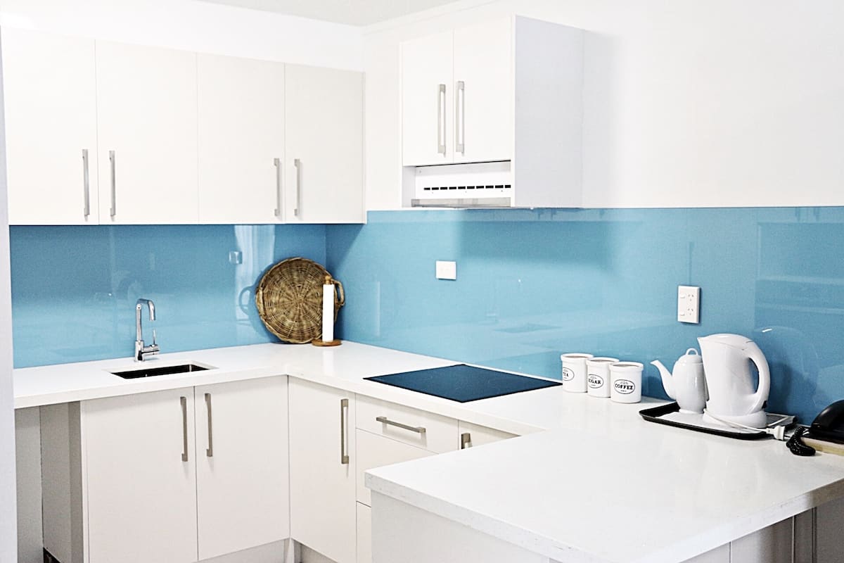 fridge, microwave, electric kettle, freezer