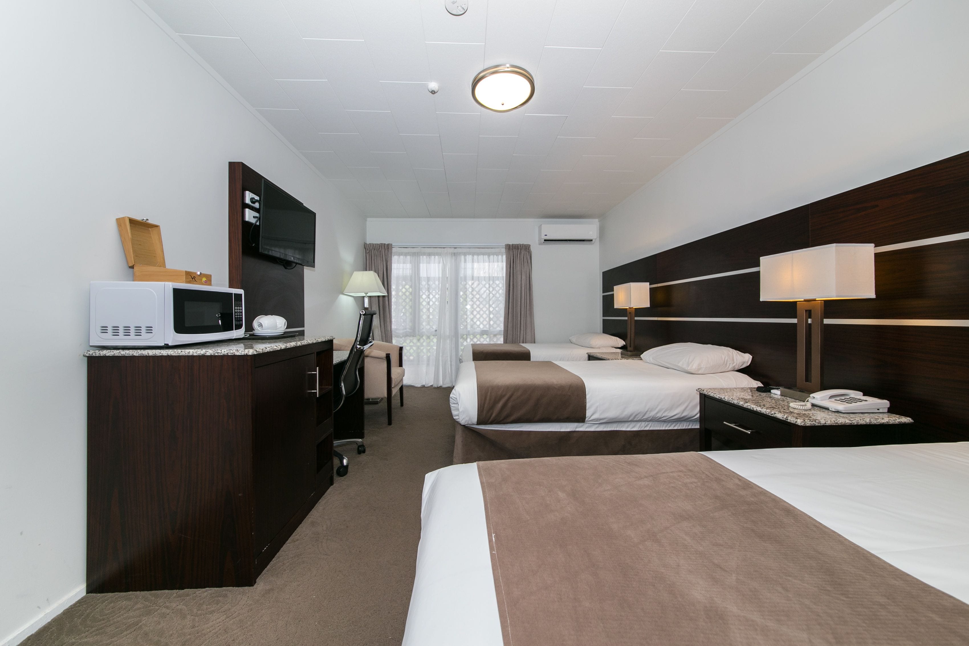 1 bedroom, desk, laptop workspace, iron/ironing board