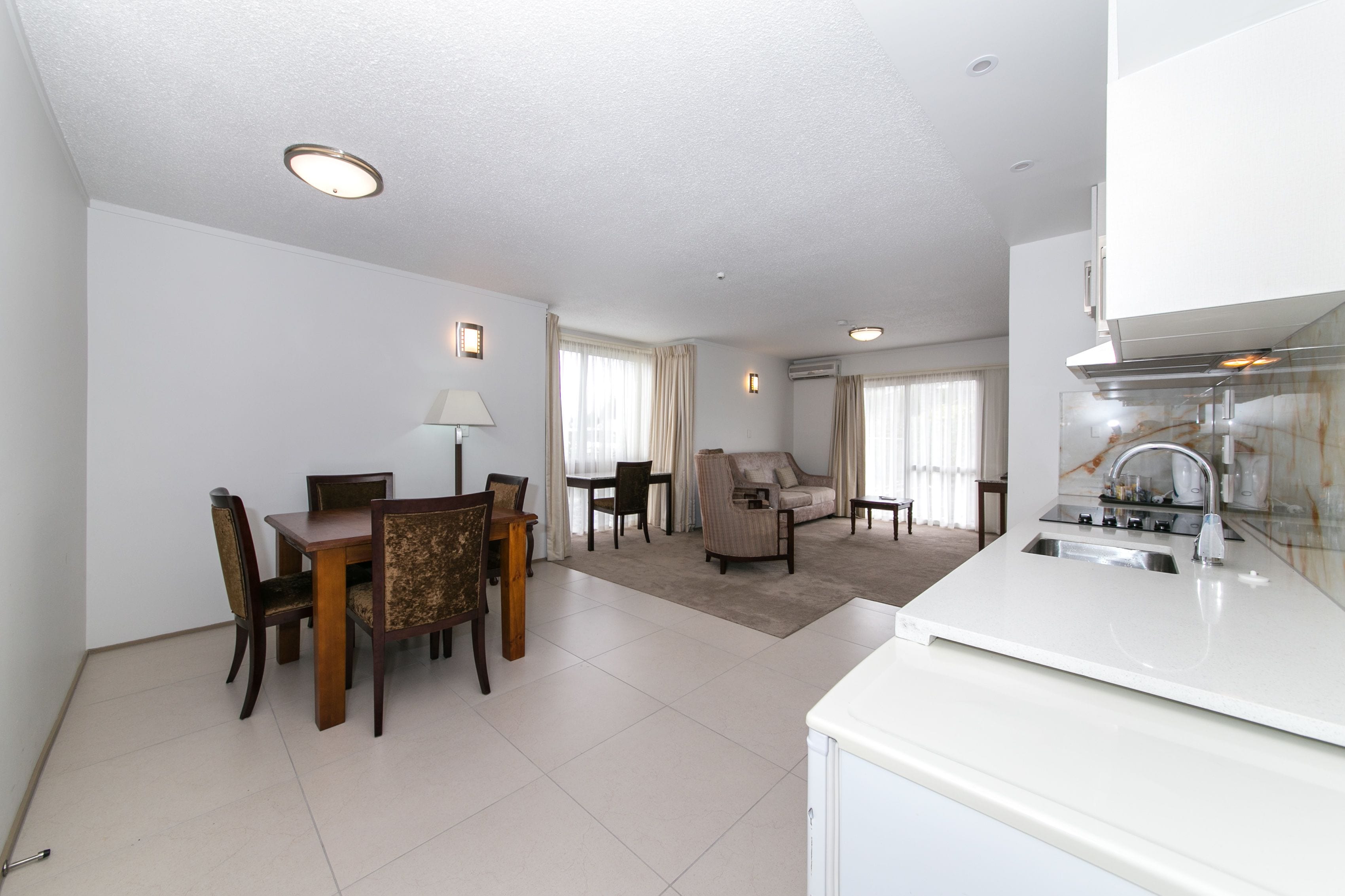 two-bedroom family room | living area | 32-inch tv with cable channels