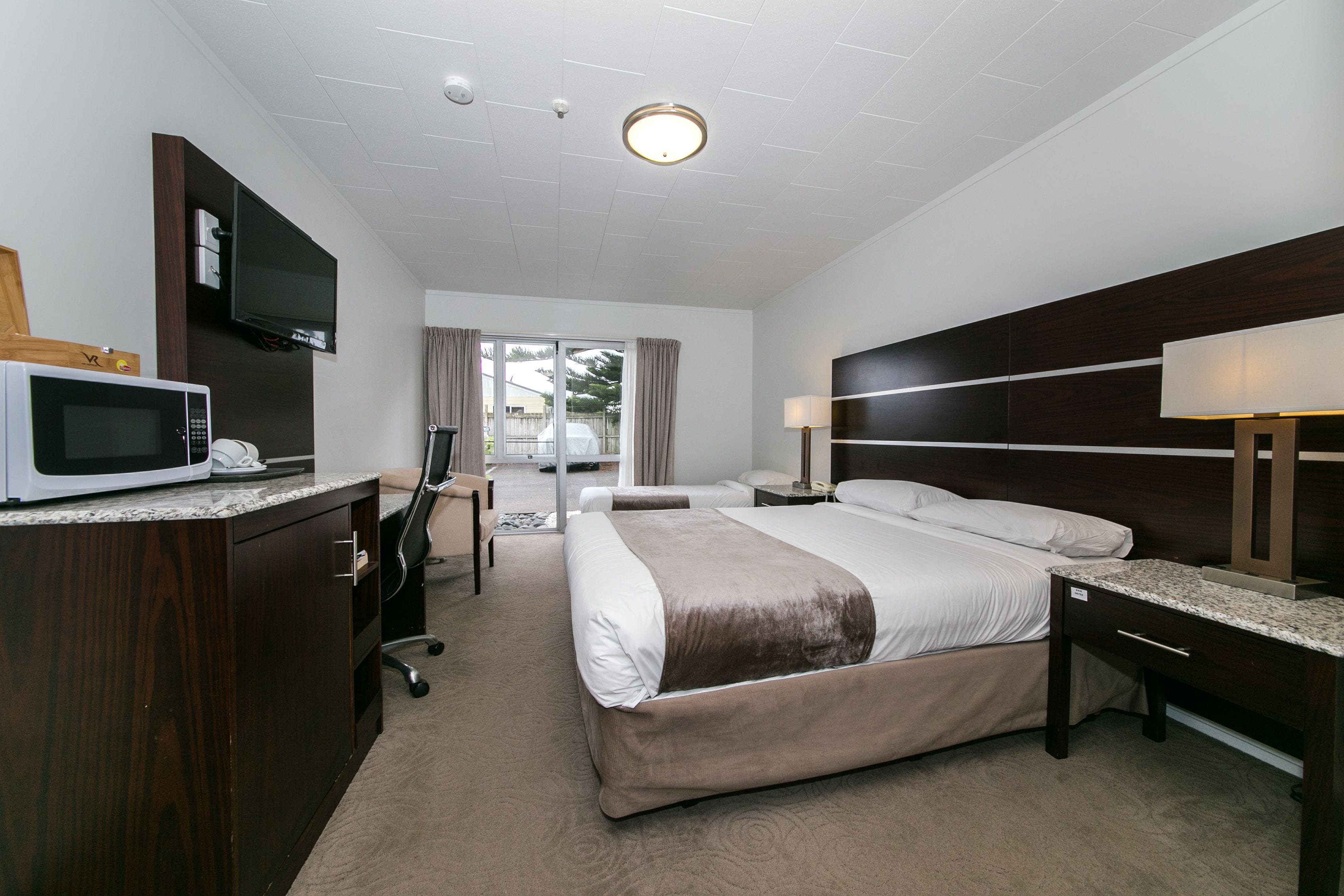 1 bedroom, desk, laptop workspace, iron/ironing board