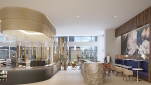 2 restaurants, serveren ontbijt