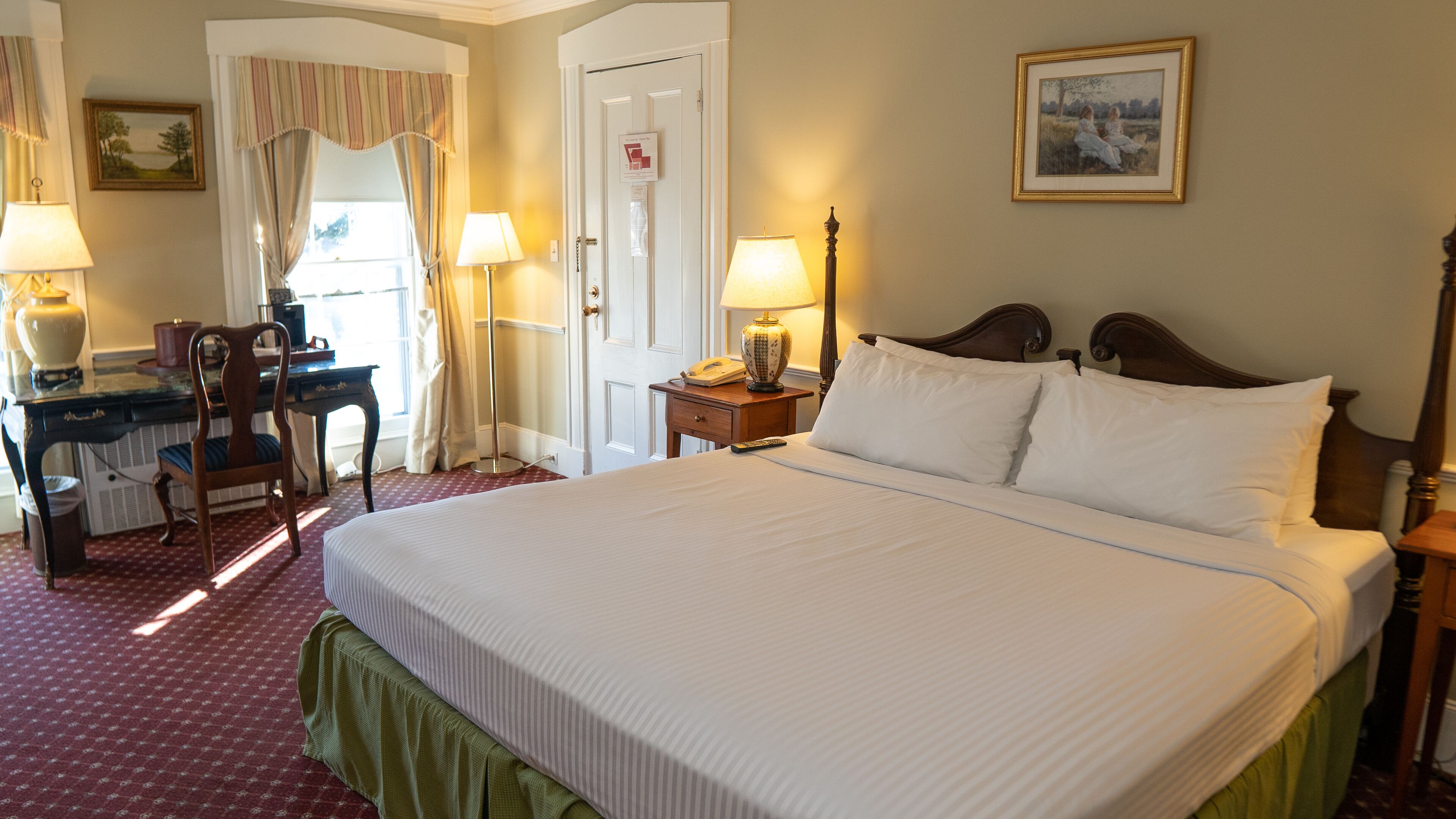 historic main inn, 1 king, no pets | individually decorated, individually furnished, desk, iron/ironing board