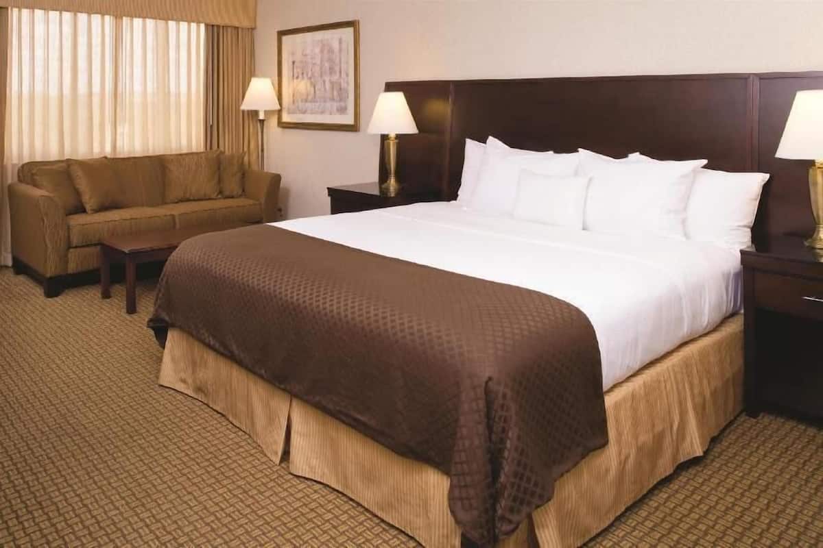 Hypo-allergenic bedding, in-room safe, desk, laptop workspace