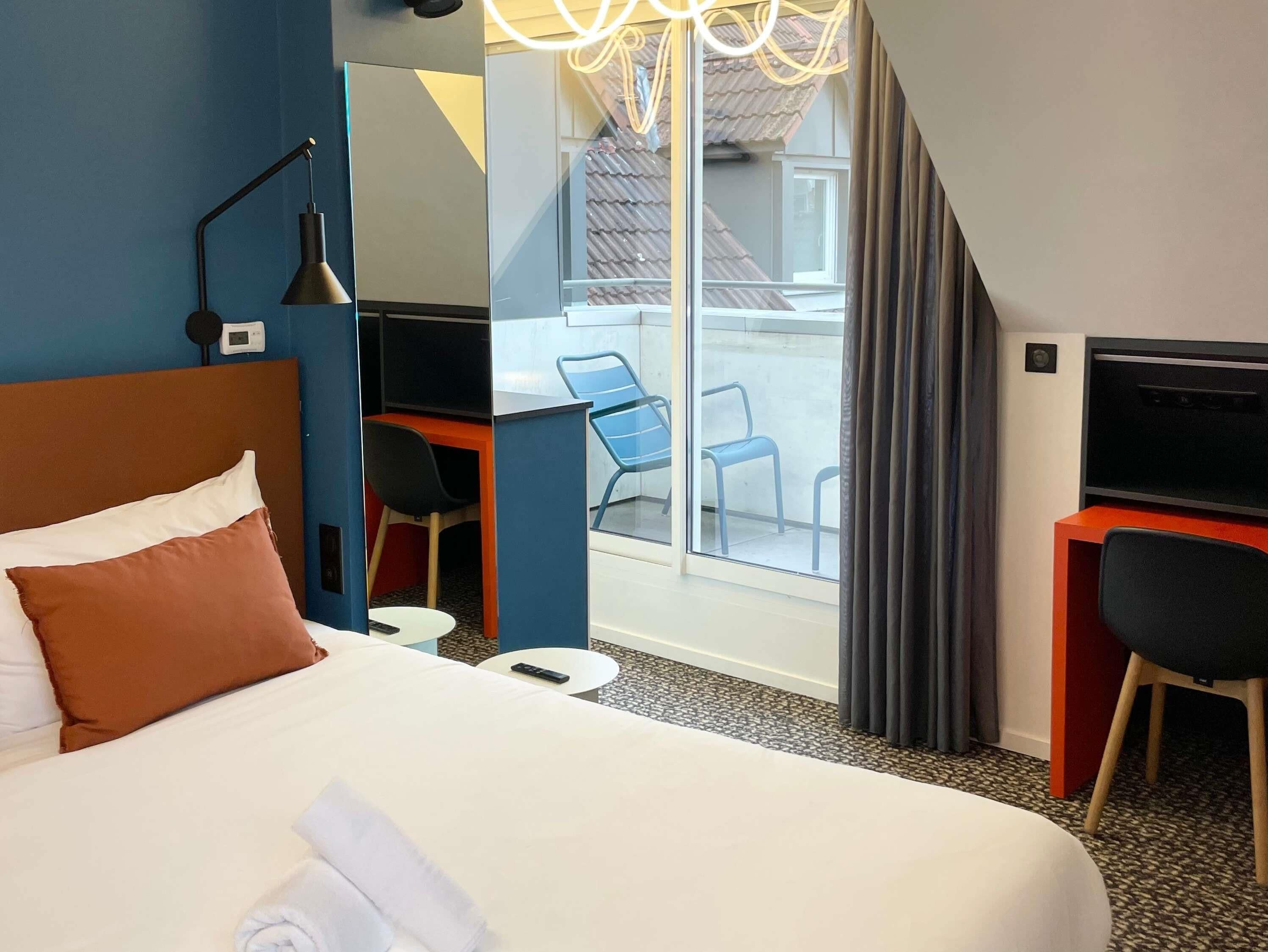 desk, blackout curtains, soundproofing, iron/ironing board