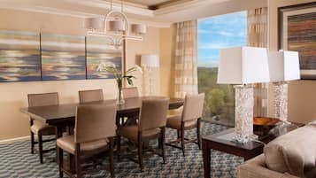 Premium bedding, down comforters, pillowtop beds, in-room safe