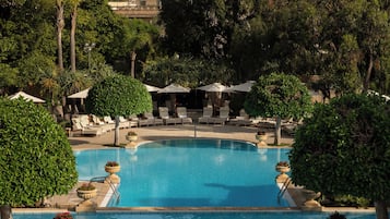 Indoor pool, seasonal outdoor pool, pool umbrellas, sun loungers