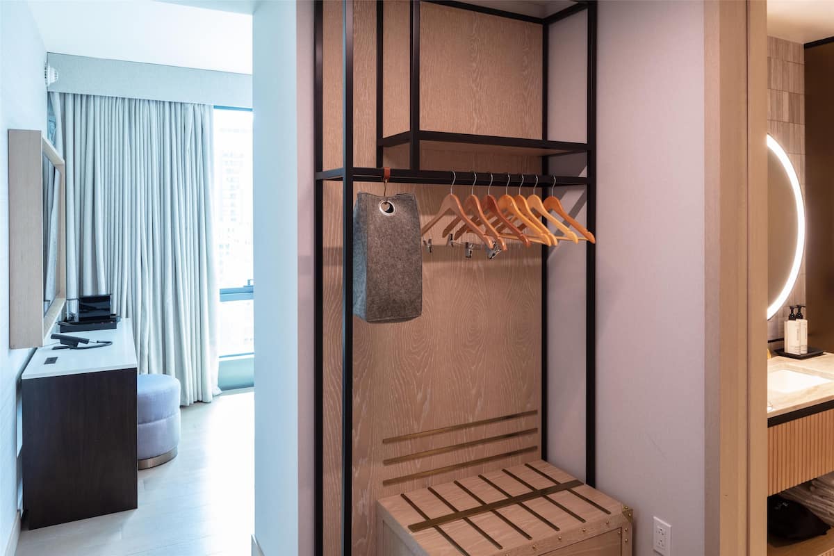 Premium bedding, down duvets, in-room safe, desk