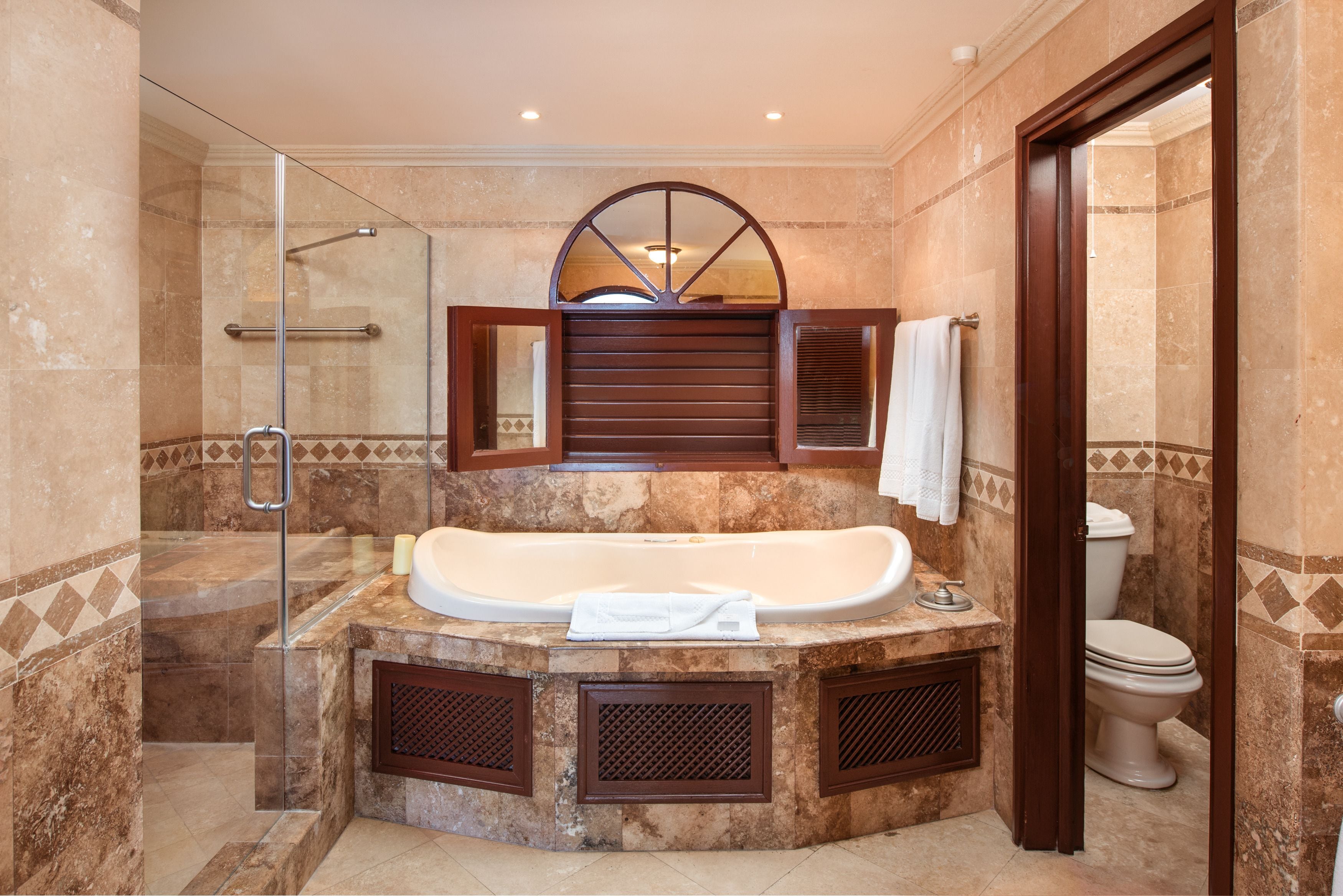 free toiletries, hair dryer, bathrobes, towels