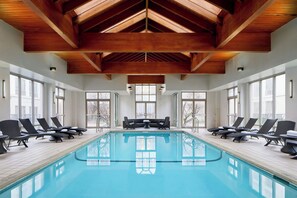 Indoor pool, open 6 AM to 11:00 PM, sun loungers
