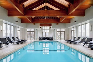Indoor pool, open 6 AM to 11:00 PM, sun loungers