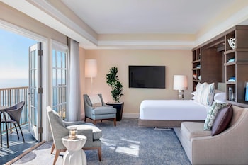 Egyptian cotton sheets, premium bedding, pillowtop beds, in-room safe at The Ritz-Carlton, Laguna Niguel