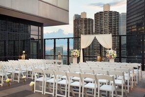 Outdoor wedding area