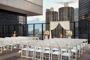 Outdoor wedding area