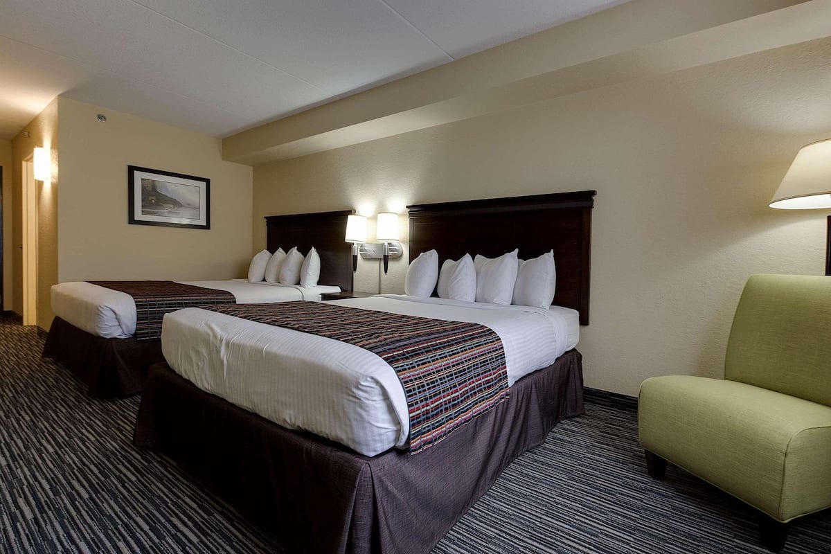 Room, 2 Queen Beds, Accessible, Non Smoking | 1 bedroom, premium bedding, desk, laptop workspace