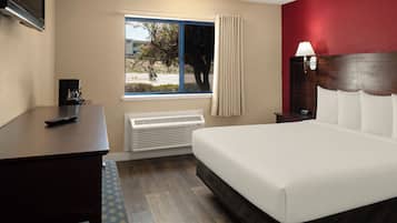 Premium bedding, individually furnished, desk, laptop workspace