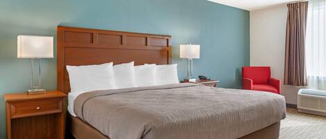 Room, 1 King Bed, Accessible, Non Smoking (Roll-In Shower) | Desk, iron/ironing board, free cribs/infant beds, rollaway beds