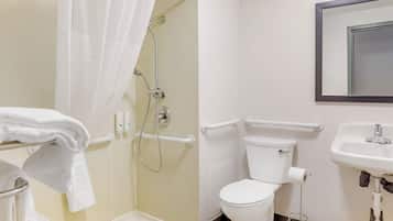 Room, 1 King Bed, Roll-in Shower | Bathroom