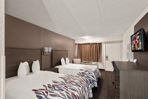 Deluxe Room, 2 Double Beds (Smoke Free) | Desk, laptop workspace, blackout drapes, free WiFi