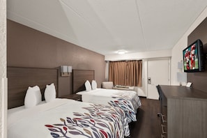 Deluxe Room, 2 Double Beds (Smoke Free) | Desk, laptop workspace, blackout drapes, free WiFi