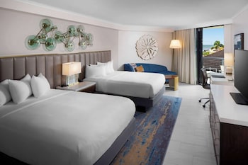 Premium bedding, pillowtop beds, in-room safe, desk at Hilton Marco Island Beach Resort and Spa