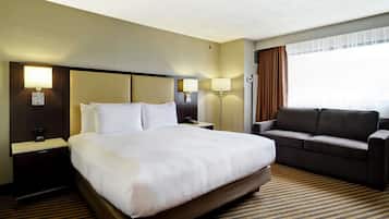 Seprai premium, bantalan ekstra lembut, brankas, dan meja kerja