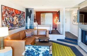Signature King Suite, City View & Balcony | Egyptian cotton sheets, premium bedding, pillow-top beds, in-room safe