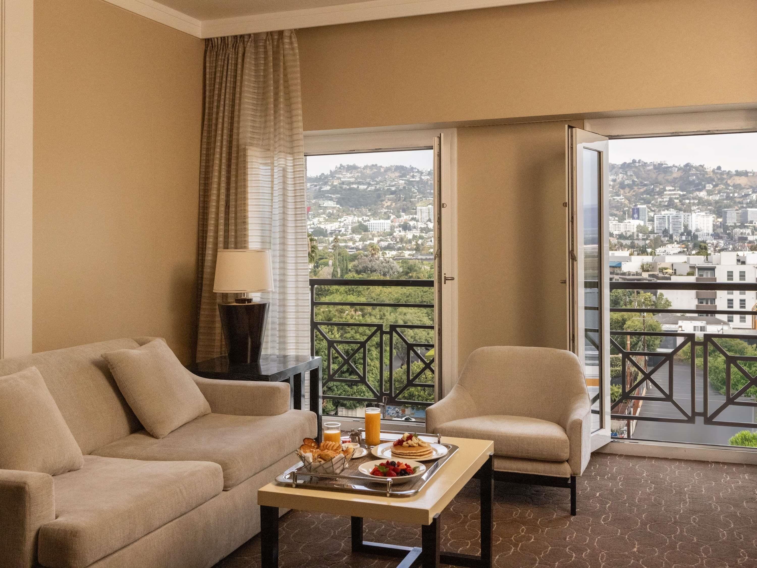 Suite, 1 King Bed (Hollywood Hills View) | Premium bedding, down duvets, minibar, in-room safe