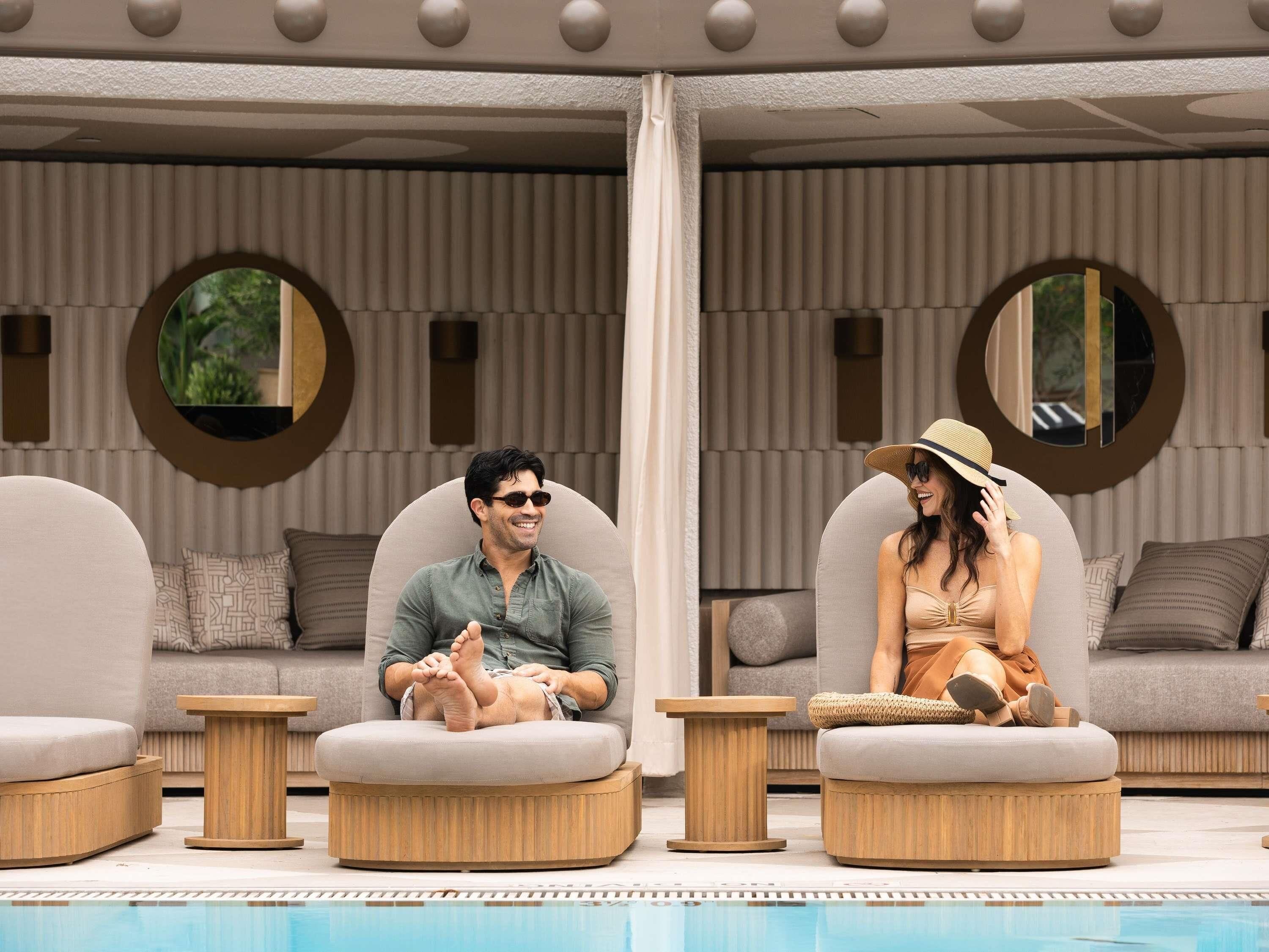 Outdoor pool, open 6 AM to 9 PM, sun loungers