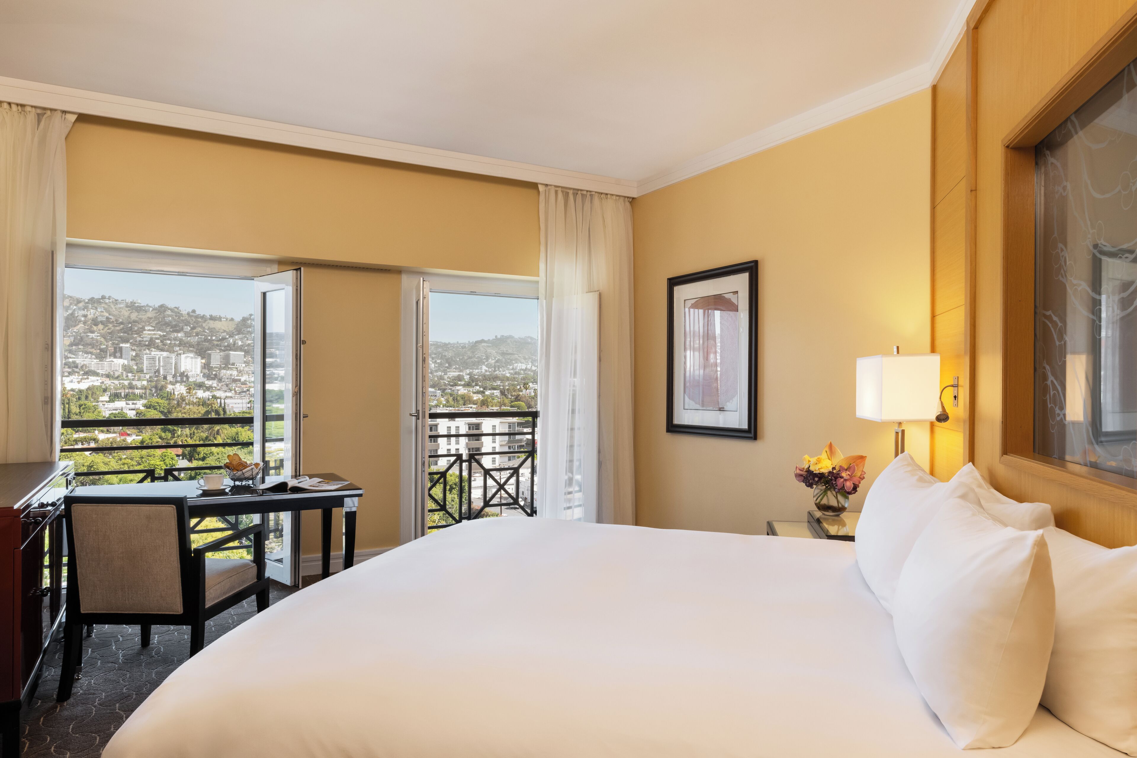 Luxury Room, 1 King Bed (Hollywood Hills View) | Premium bedding, down duvets, minibar, in-room safe