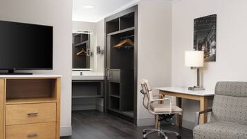 Hypo-allergenic bedding, pillowtop beds, in-room safe, desk