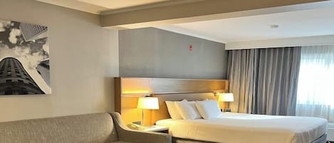 Hypo-allergenic bedding, pillow-top beds, in-room safe, desk