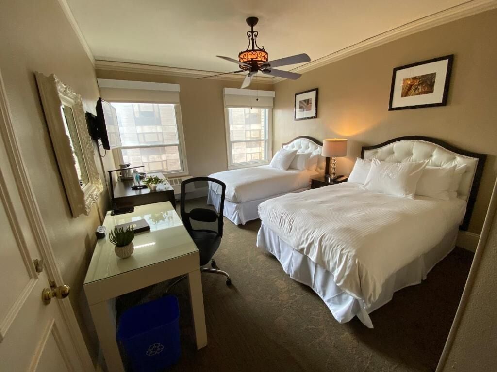 Premium bedding, pillow-top beds, in-room safe, desk