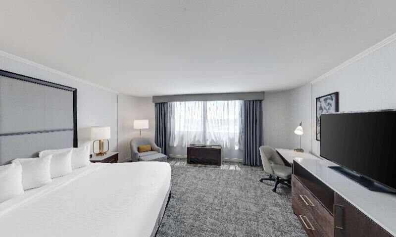 In-room safe, desk, laptop workspace, iron/ironing board