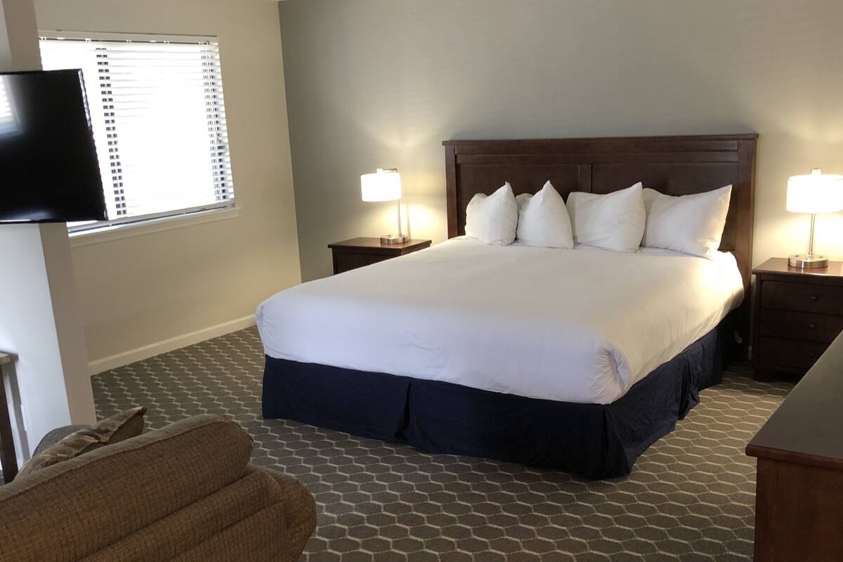 Premium Studio Suite, 1 King Bed (No Pets) | Pillow-top beds, desk, iron/ironing board, free WiFi