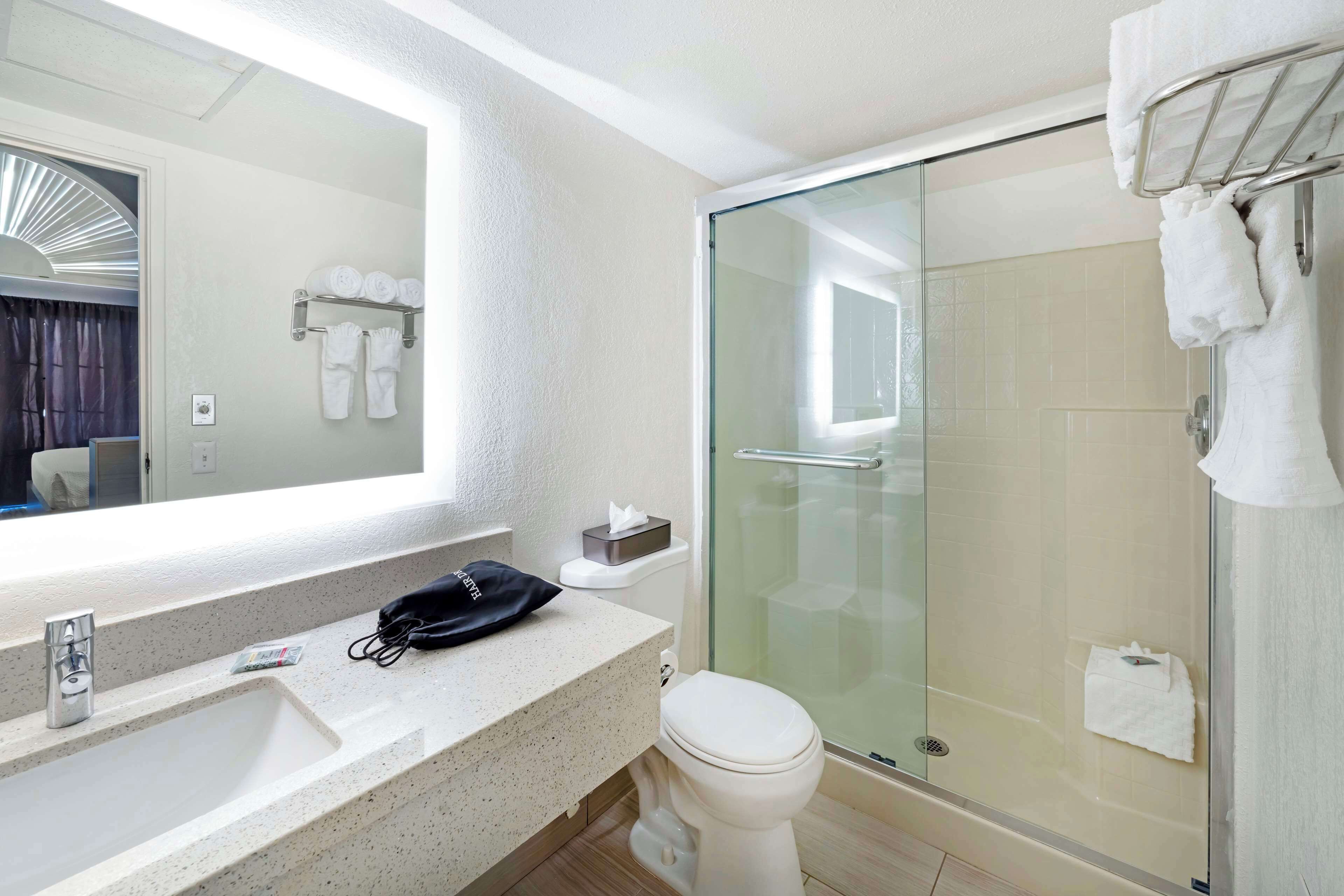 free toiletries, hair dryer, towels, soap