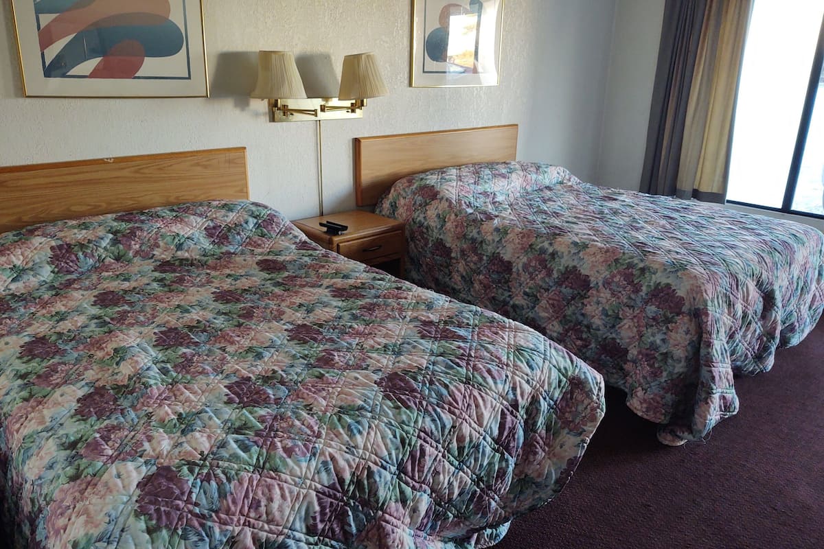 Standard Room, 2 Double Beds, Non Smoking | Desk, iron/ironing board, free WiFi