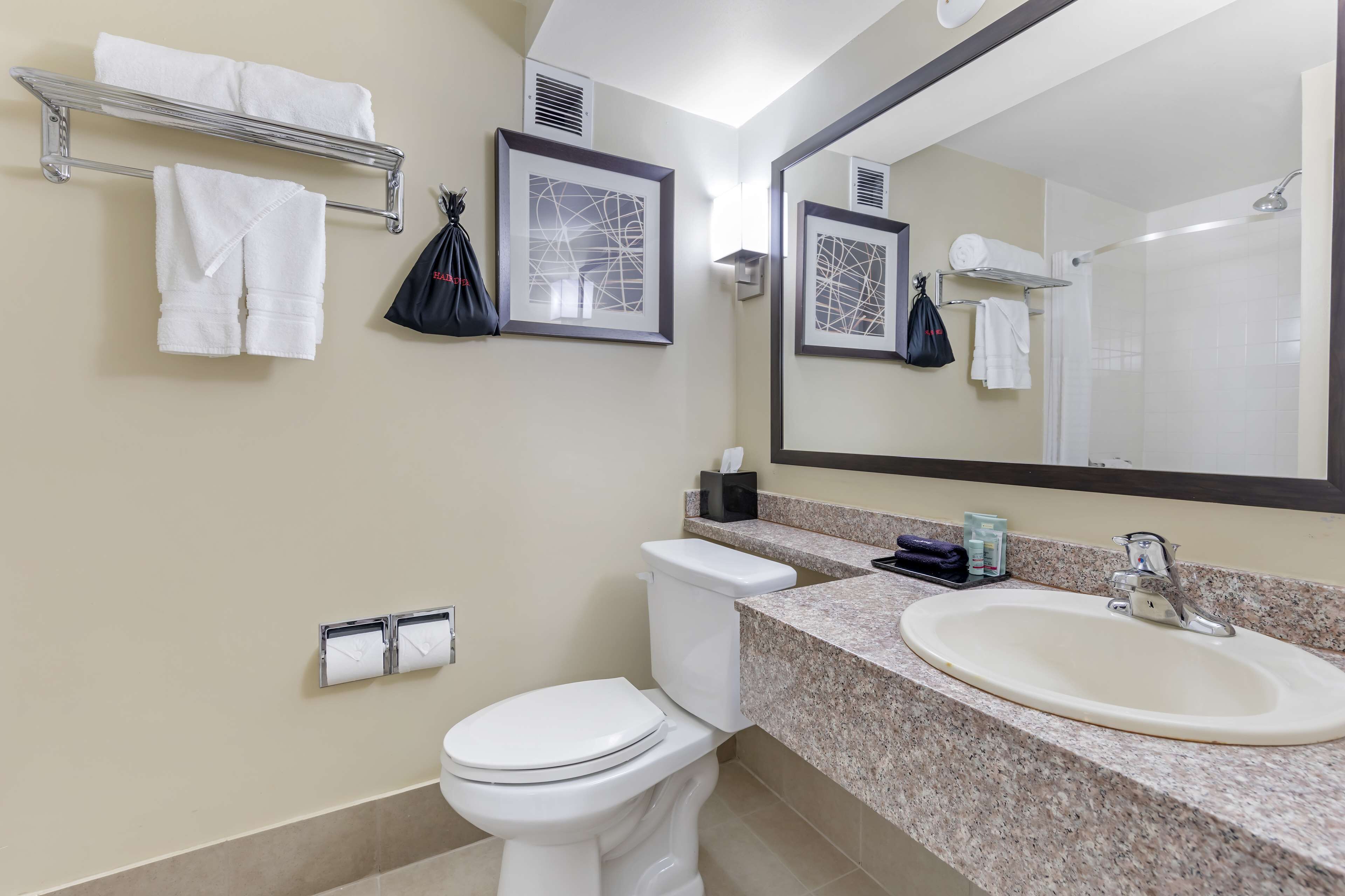 combined shower/bathtub, deep-soaking bathtub, hydromassage showerhead