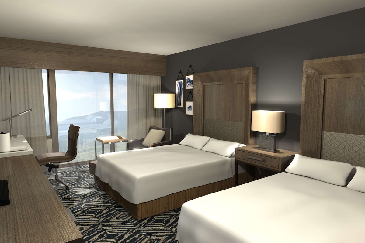 room, 2 queen beds, non smoking | hypo-allergenic bedding, down duvets, in-room safe, desk