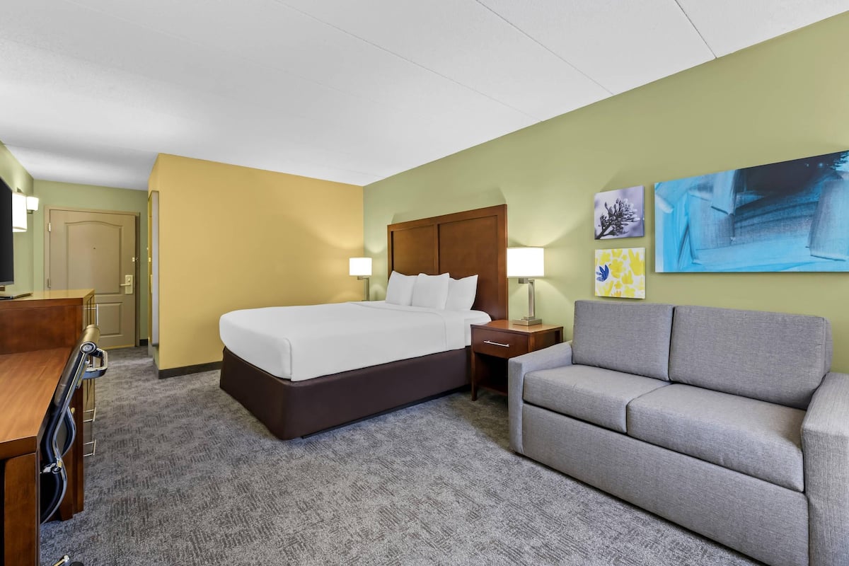 Habitación, 1 cama King size y sofá cama, para no fumadores | Ropa de cama de alta calidad y escritorio