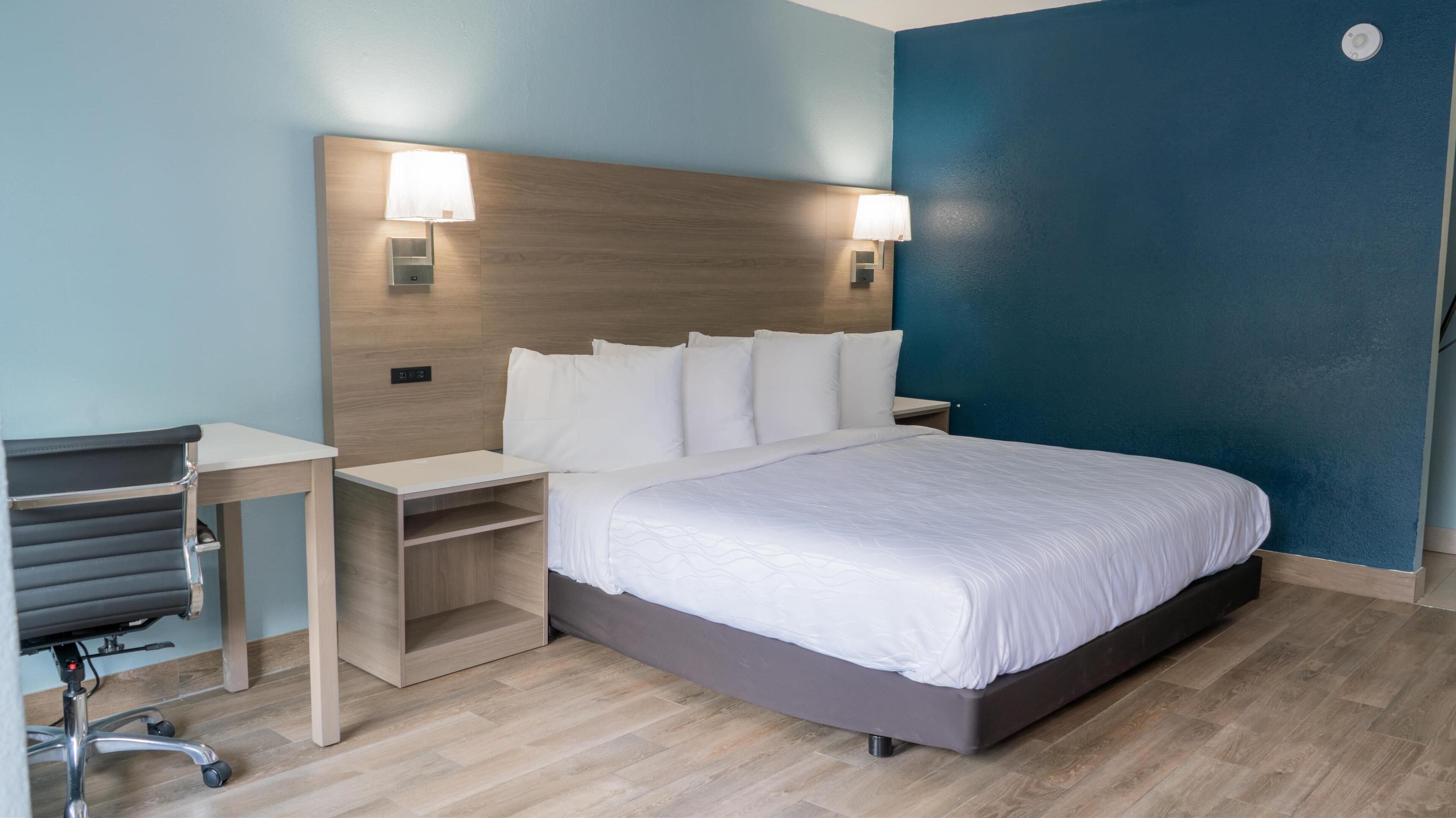 1 bedroom, desk, blackout curtains, free wifi