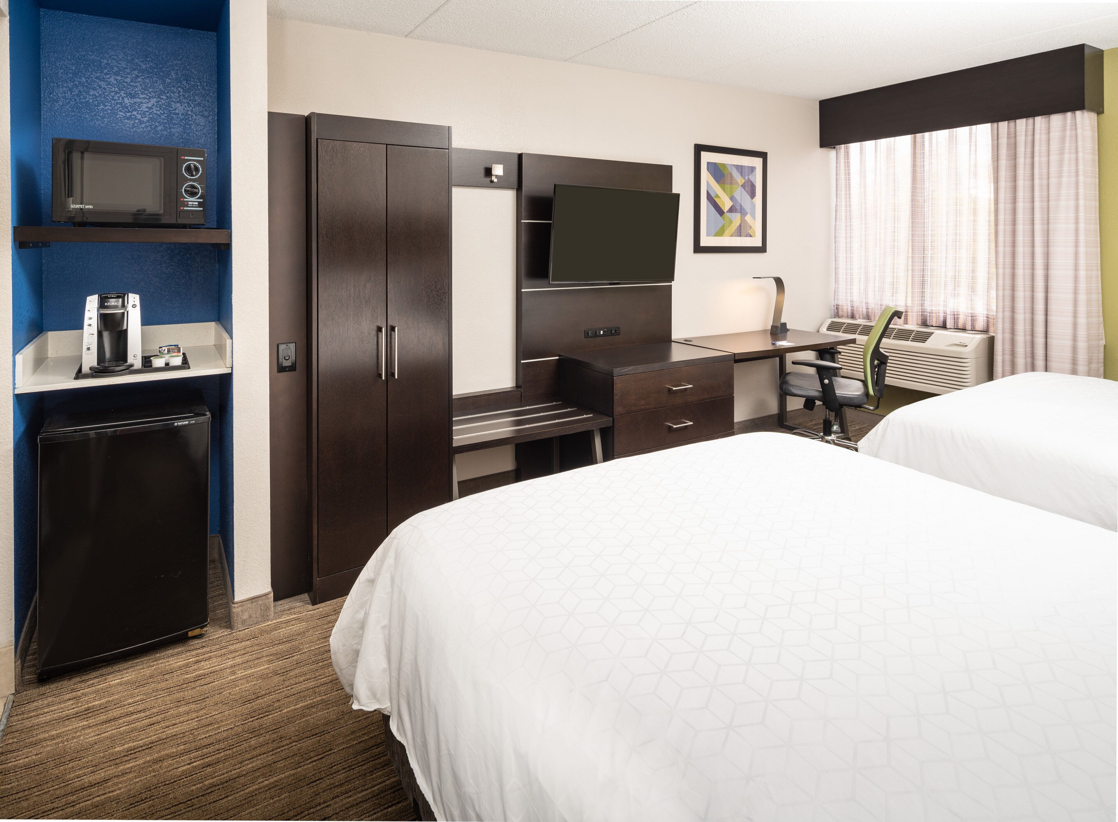 room, 2 queen beds, non smoking | in-room safe, individually furnished, desk, blackout curtains