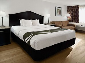 Pillow-top beds, desk, laptop workspace, iron/ironing board