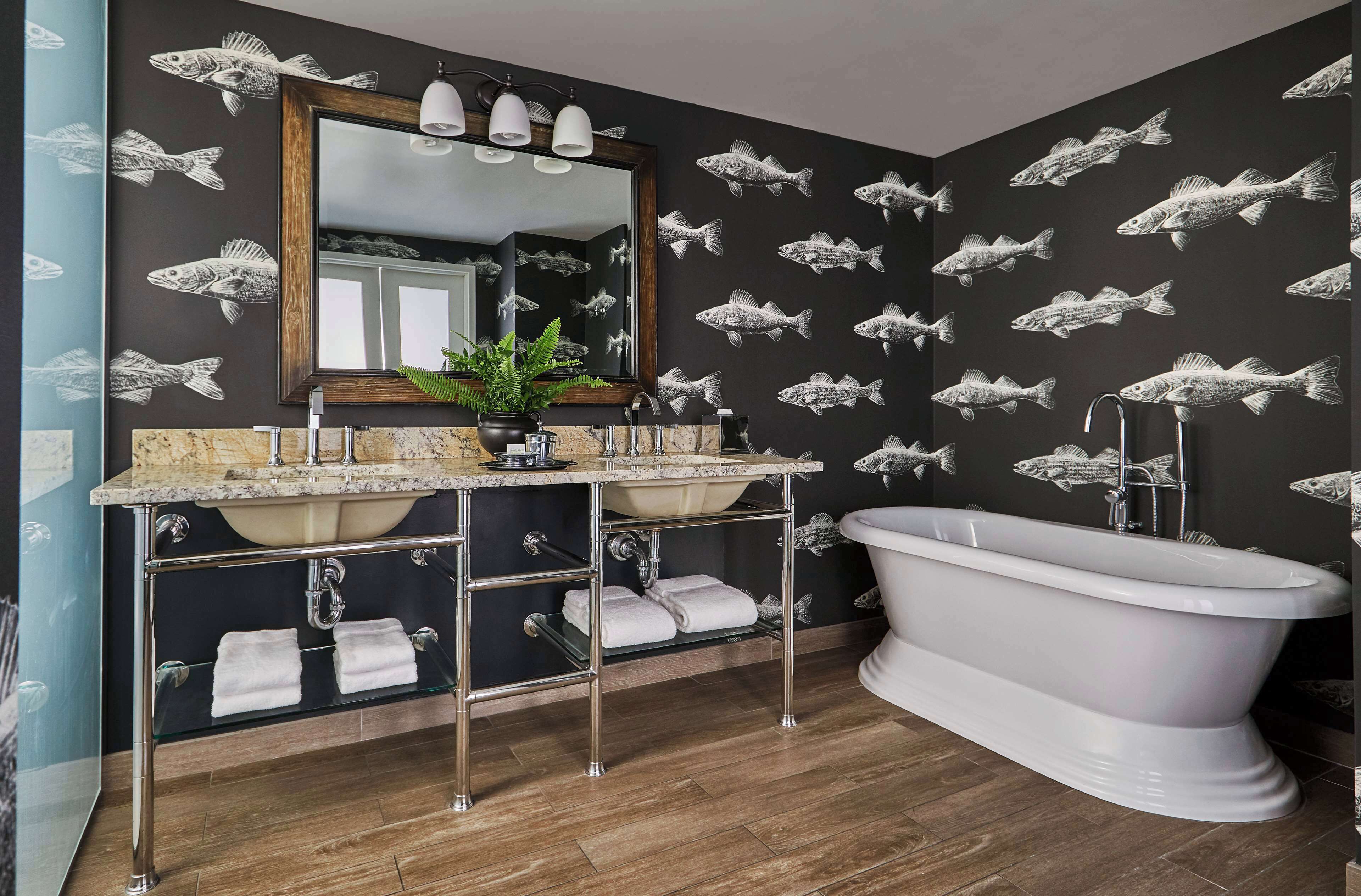 presidential suite, 1 king bed | bathroom | shower, rainfall showerhead, free toiletries, hair dryer