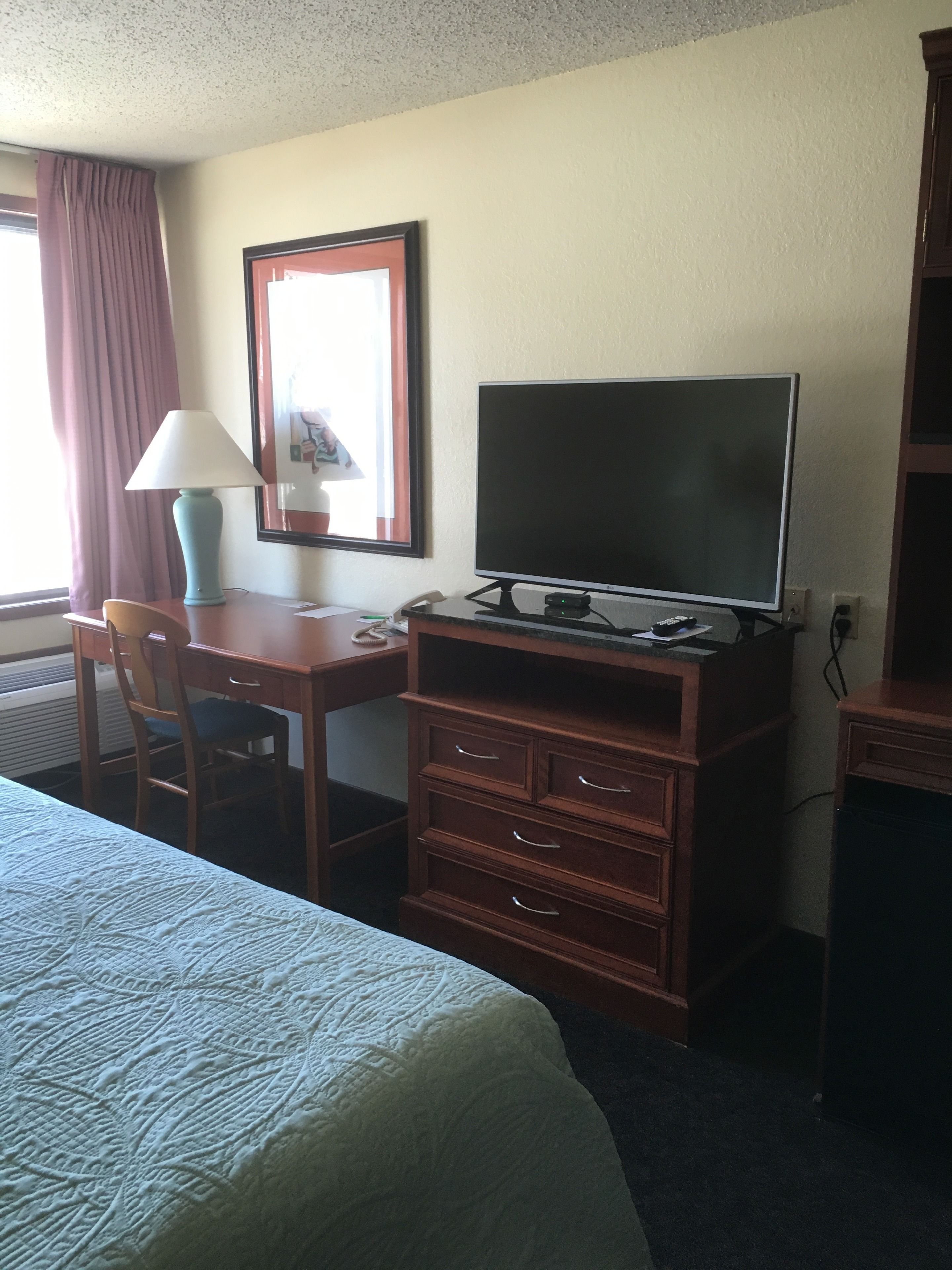 king | desk, iron/ironing board, free wired internet